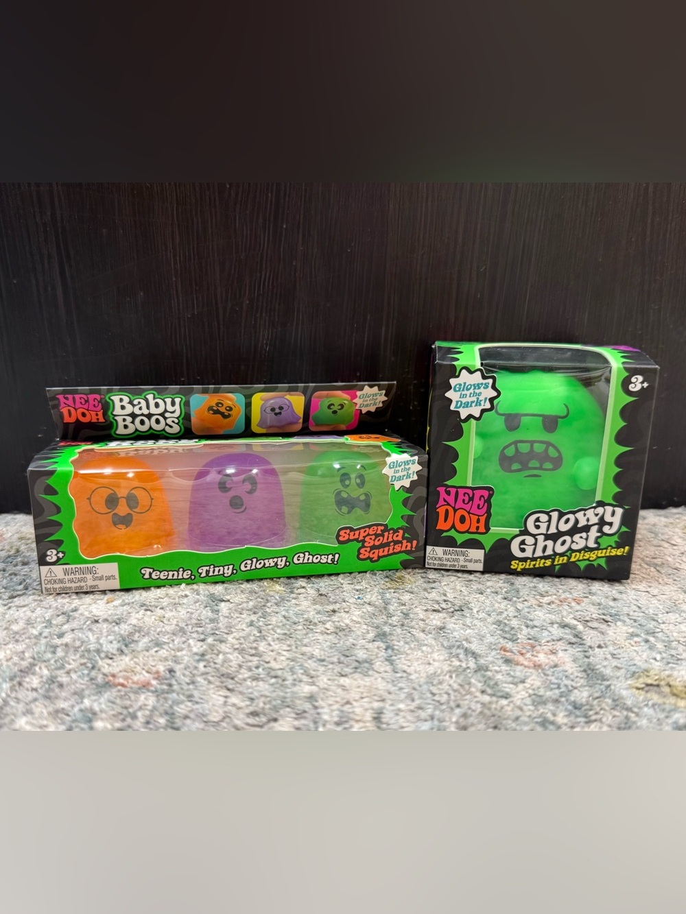 NeeDoh Glowy Ghost Green & NeeDoh Baby Boos